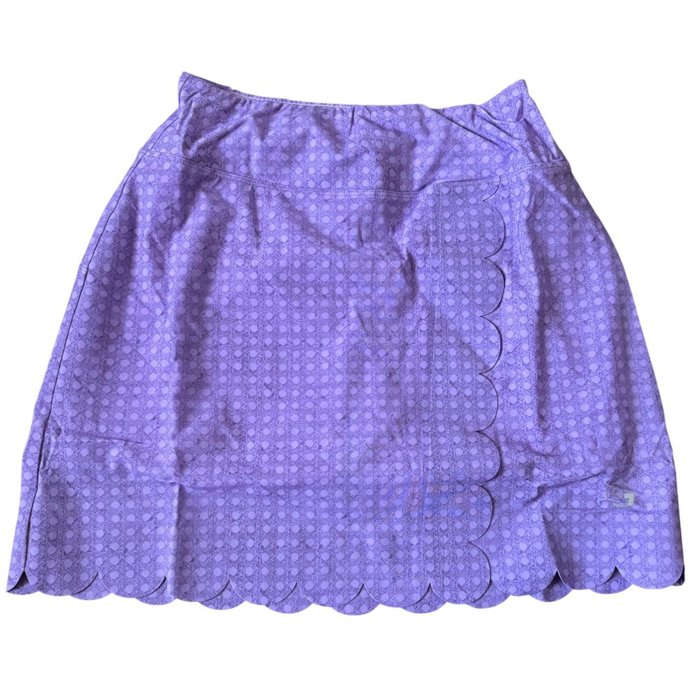 Foray Golf Core Scalloped Edge Faux Wrap Skort Sz XS Purple Activewear Preppy